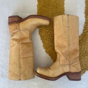 Vintage Frye Yellow Campus Boots